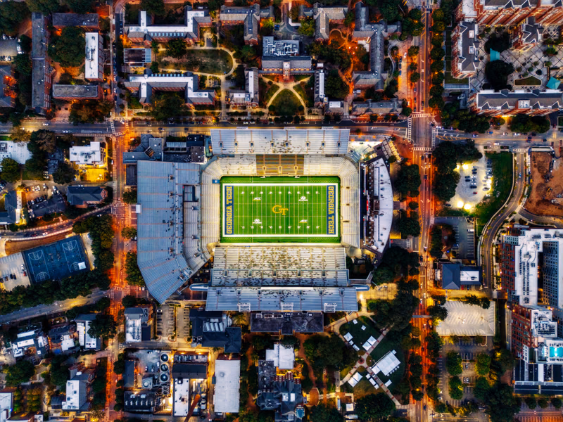 Bobby Dodd Stadium from Above