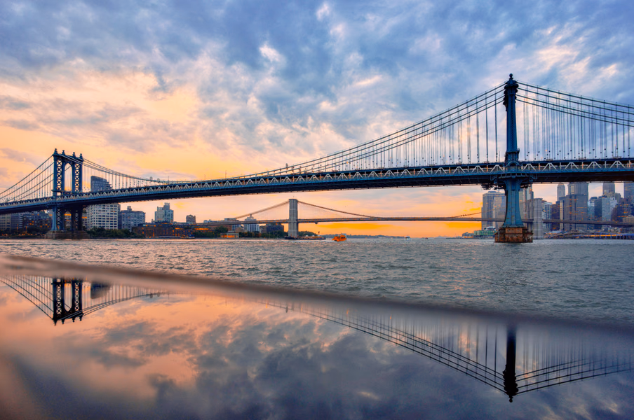 Bridges with Rain Reflection