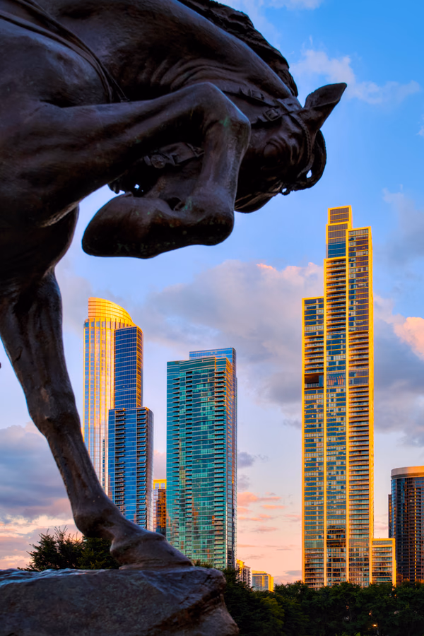 John Alexander Logan Monument Sunset