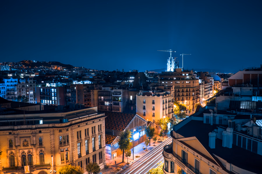 La Sagrada Familia from Afar
