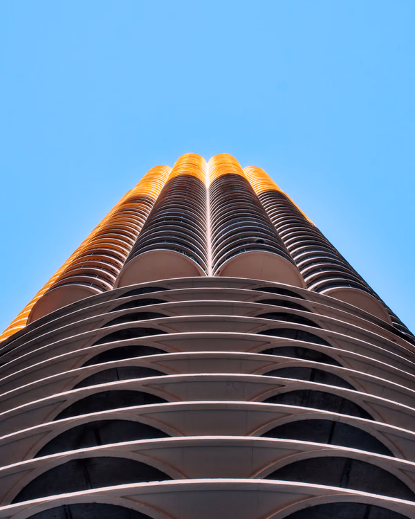 Marina City at Sunset