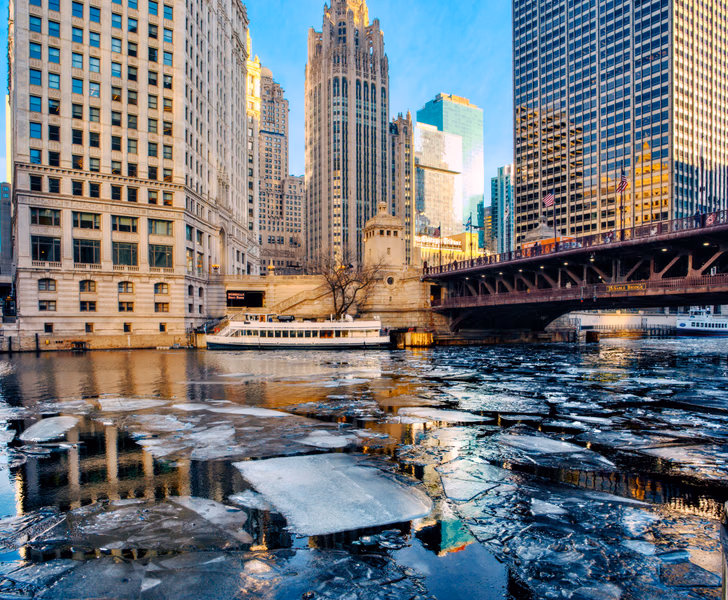 Melting Ice on the Chicago River