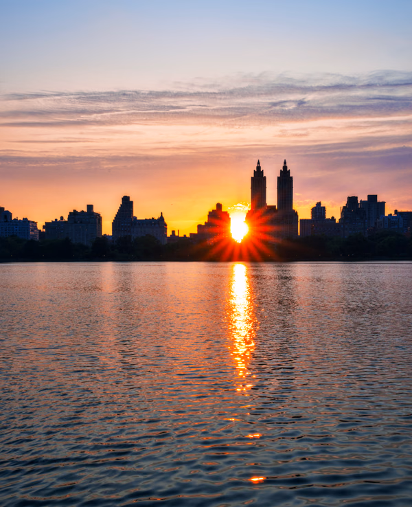Sundown on Kennedy Onassis Reservoir